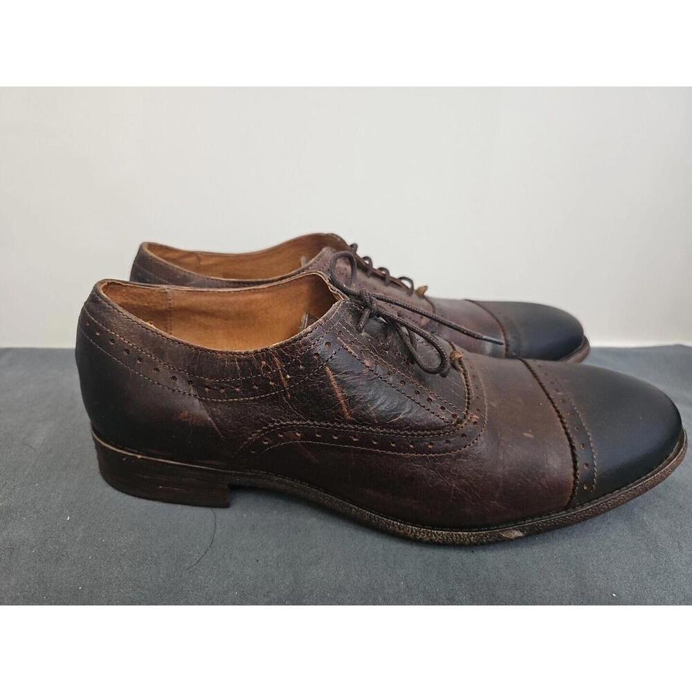 Robert Wayne Men's Oxford Shoes 13D Brown Leather Colorado Cap Toe - Picture 4 of 10